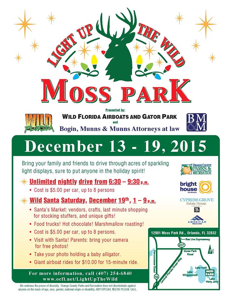**** CLOSED **** Light Up the Wild at Moss Park:  December 13 – 18