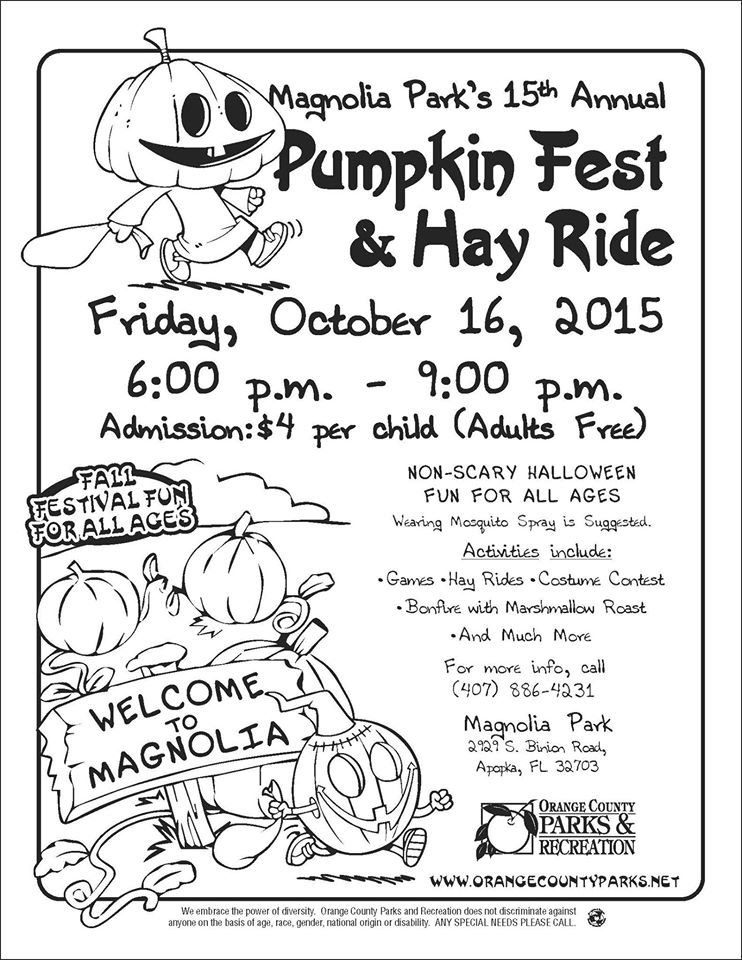 Magnolia Park Pumpkin Festival and Hayride: Oct 16