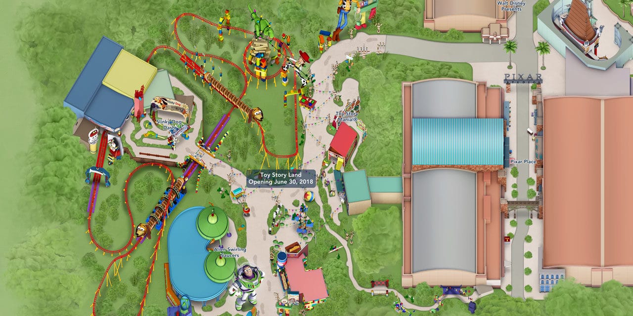 Toy Story Land Digital Maps Debut Online
